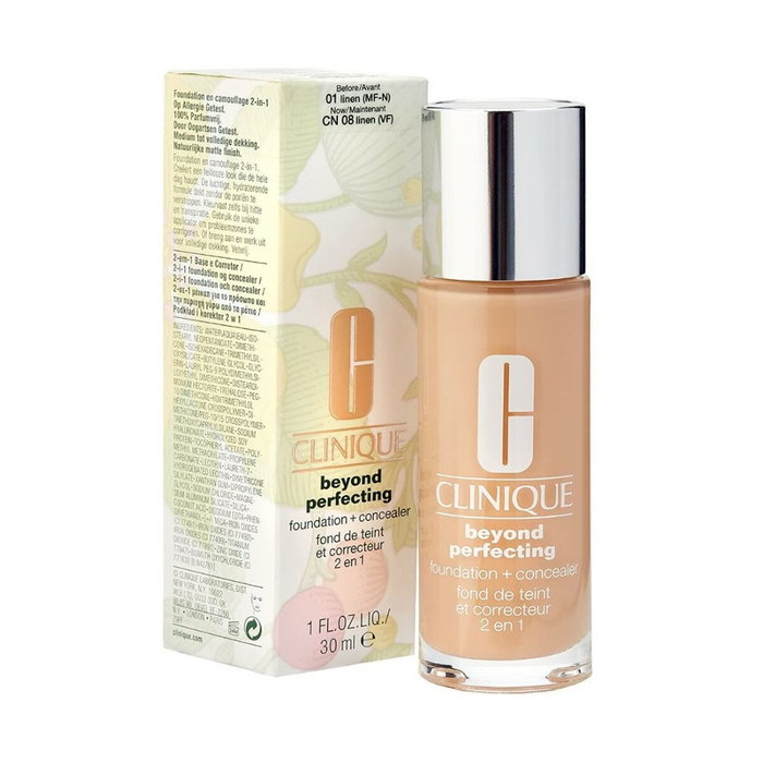 Clinique Beyond Perfecting Fond de teint liquide et correcteur 2-en-1, 01 Lin Clinique Beyond Perfecting Fond de teint liquide et correcteur 2-en-1, 01 Lin