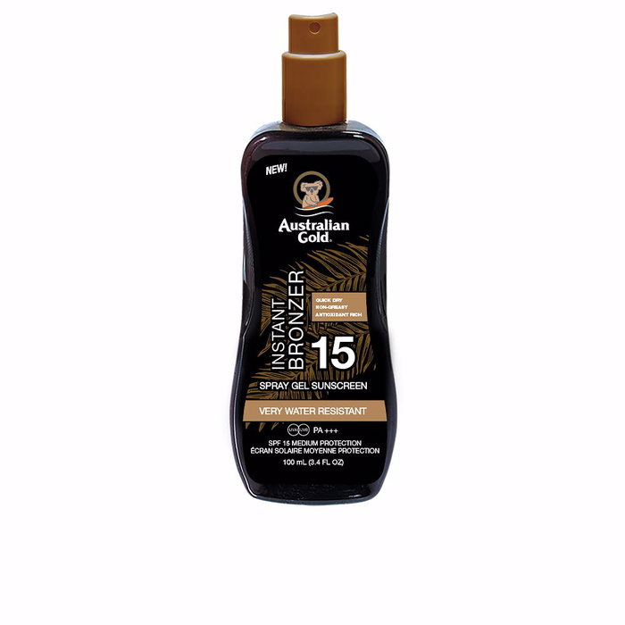Australian Gold Spray Gel Solaire SPF15 avec Bronzant Immédiat - 100 ml