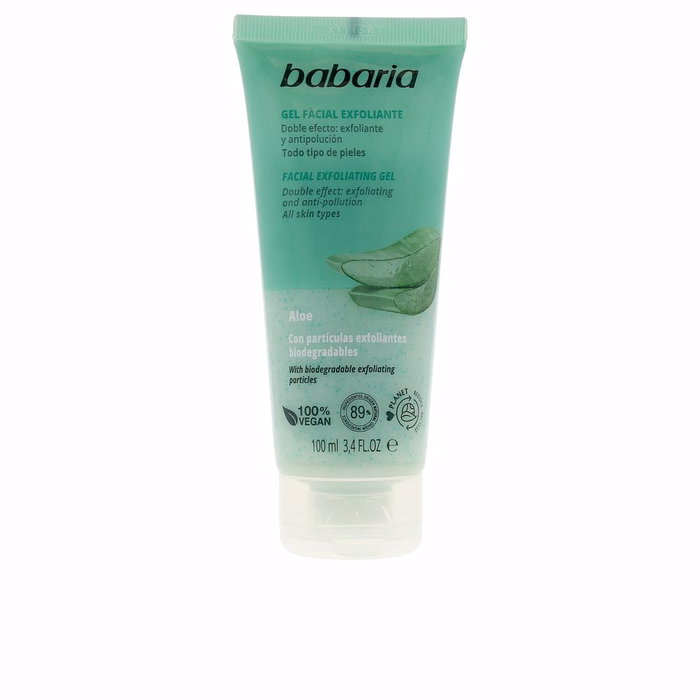 Babaria Gel Exfoliant Visage à l'Aloe Vera 100 ml - Hydratant pour Tous Types de Peaux Babaria Gel Exfoliant Visage à l'Aloe Vera 100 ml - Hydratant pour Tous Types de Peaux