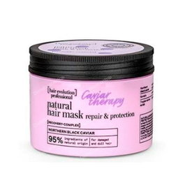 Natura Siberica Hair Evolution Caviar Mascarilla Capilar 150 Ml - Masque Capillaire au Caviar Noir Nordique et Kératine Hydrolysée, Traitement Intensif pour Cheveux
