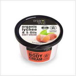 ORGANIC SHOP Crème Corporelle Nutritive Litchi et 5 Huiles 250ml
