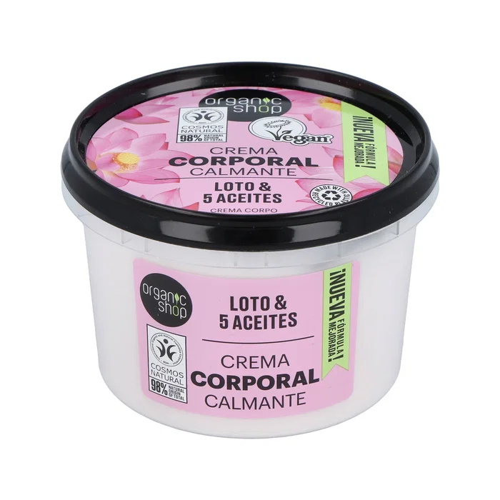 ORGANIC SHOP Crème Corporelle Apaisante au Lotus et 5 Huiles 250ml ORGANIC SHOP Crème Corporelle Apaisante au Lotus et 5 Huiles 250ml