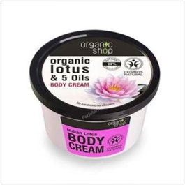 ORGANIC SHOP Crème Corporelle Apaisante au Lotus et 5 Huiles 250ml