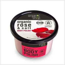 ORGANIC SHOP Exfoliant corporel raffermissant rose-sel 250ml