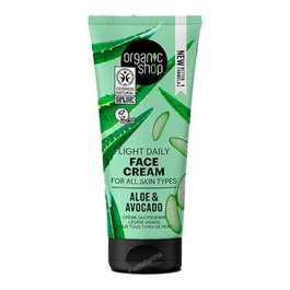 ORGANIC SHOP Crème Faciale Lissante Avocat et Aloe Vera