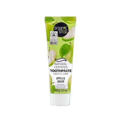 ORGANIC SHOP Pâte à dents naturelle pomme et raisin pour sensibilité dentaire 100 g ORGANIC SHOP Pâte à dents naturelle pomme et raisin pour sensibilité dentaire 100 g