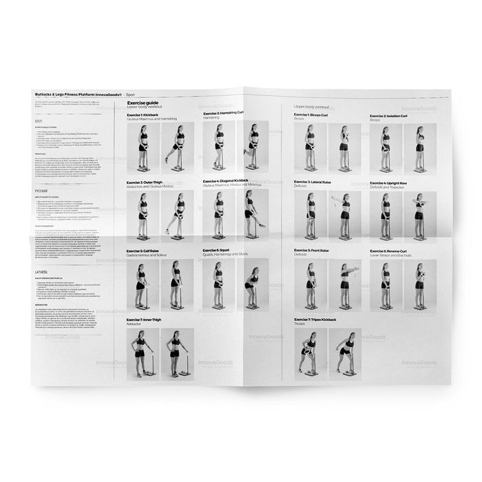 Plateforme de Fitness pour Fessiers et Jambes avec Guide d'Exercices InnovaGoods Plateforme de Fitness pour Fessiers et Jambes avec Guide d'Exercices InnovaGoods