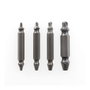 Innovagoods Brocas Extractrices de Vis Abîmées, 4 Pièces Acier Trempé 60 HRC, Coffret