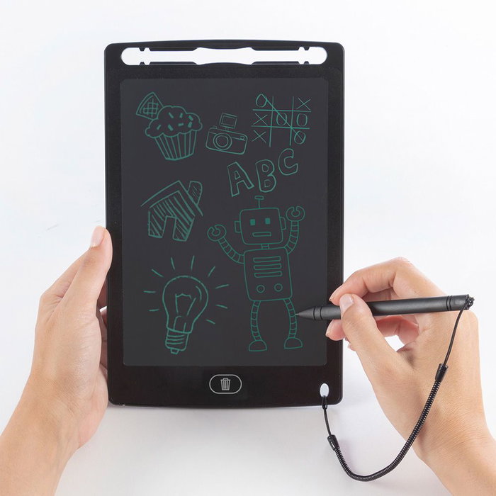 Innovagoods Tablette LCD pour dessin et écriture, Noir, 14,5 x 22,5 cm