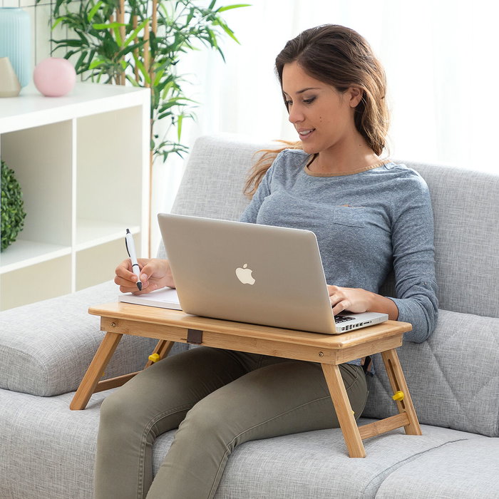Table pliante d'appoint en bambou Lapwood InnovaGoods Table pliante d'appoint en bambou Lapwood InnovaGoods
