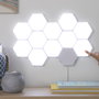 Innovagoods Set de 3 Panneaux LED Modulaires Magnétiques et Tactiles Hexagonaux