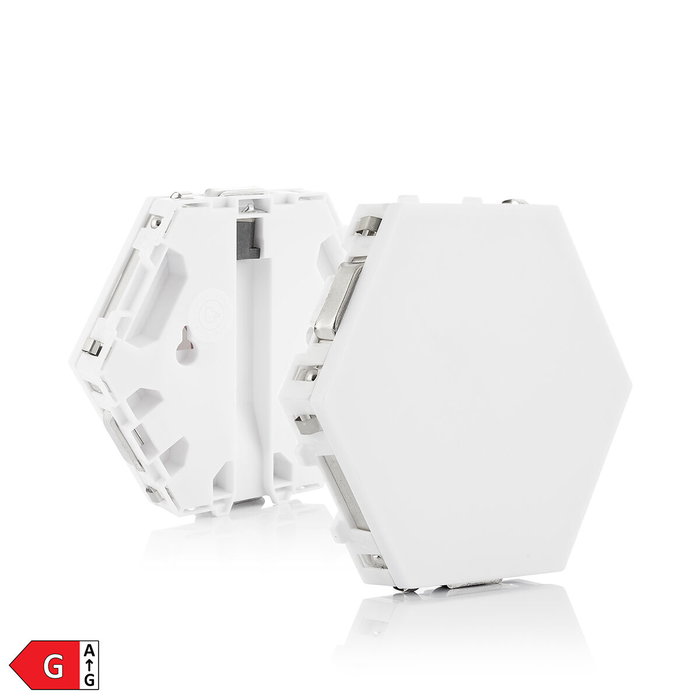 Innovagoods Set de 3 Panneaux LED Modulaires Magnétiques et Tactiles Hexagonaux Innovagoods Set de 3 Panneaux LED Modulaires Magnétiques et Tactiles Hexagonaux