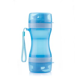 InnovaGoods Bouteille Pettap 2 en 1 avec Distributeur d'Eau et d'Aliments Bleu