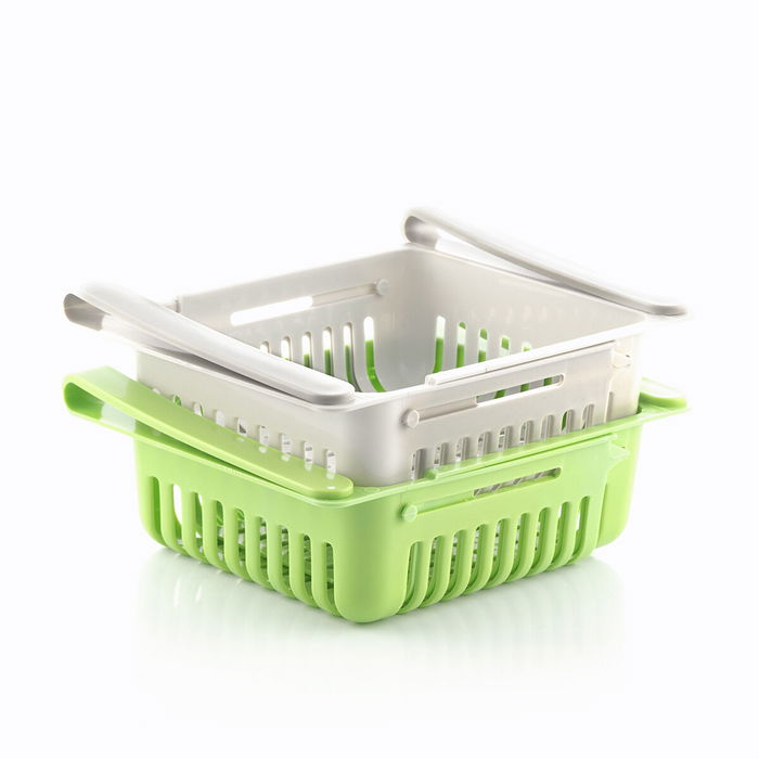 Rangement Réglable pour Réfrigérateur Friwer InnovaGoods 2 Unités Rangement Réglable pour Réfrigérateur Friwer InnovaGoods 2 Unités