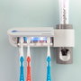Innovagoods Smiluv Esterilizateur UV pour brosses à dents avec support mural et distributeur de dentifrice 3 en 1 capacité 5 brosses, désinfection rapide