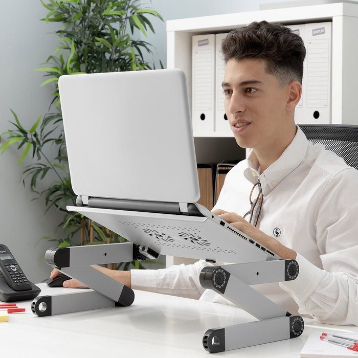 InnovaGoods Omnible Table Réglable pour Ordinateur Portable