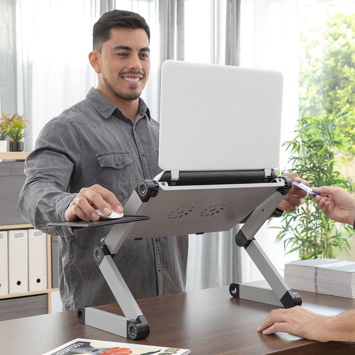 InnovaGoods Omnible Table Réglable pour Ordinateur Portable
