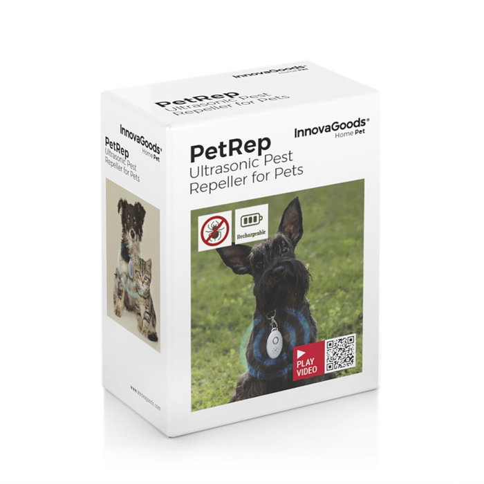 Répulsif Anti-nuisible à Ultrasons Rechargeables pour les Animaux de Compagnie PetRep InnovaGoods Répulsif Anti-nuisible à Ultrasons Rechargeables pour les Animaux de Compagnie PetRep InnovaGoods