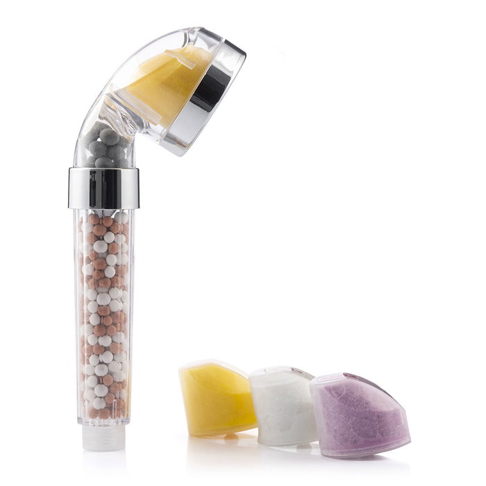 InnovaGoods Douche Écologique Multifonction Shosence avec Huiles Essentielles et Minéraux