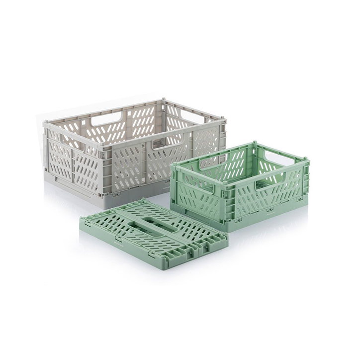 Innovagoods V0103244 Set de 3 boîtes de rangement pliables et empilables, 2 tailles différentes, couleurs tendance Innovagoods V0103244 Set de 3 boîtes de rangement pliables et empilables, 2 tailles différentes, couleurs tendance