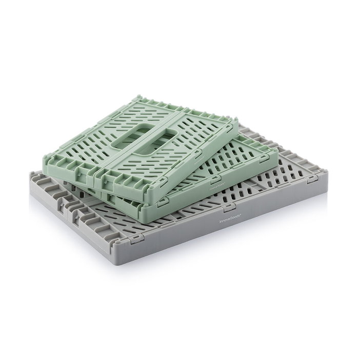 Ensemble de 3 Boîtes de Rangement Pliantes et Empilables Boxtor InnovaGoods Ensemble de 3 Boîtes de Rangement Pliantes et Empilables Boxtor InnovaGoods