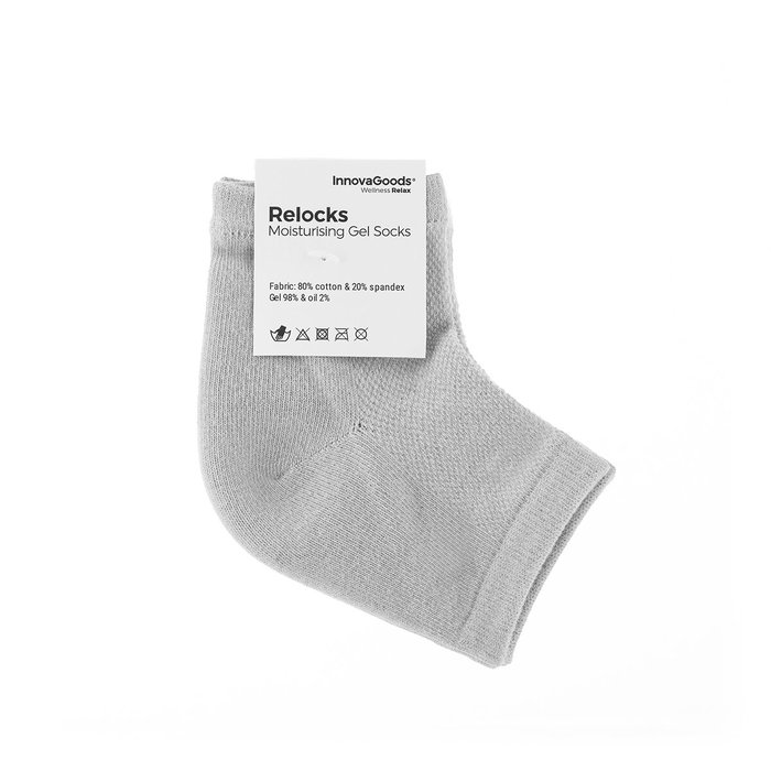 Chaussettes Hydratantes avec des Coussinets en Gel et des Huiles Naturelles Relocks InnovaGoods Chaussettes Hydratantes avec des Coussinets en Gel et des Huiles Naturelles Relocks InnovaGoods