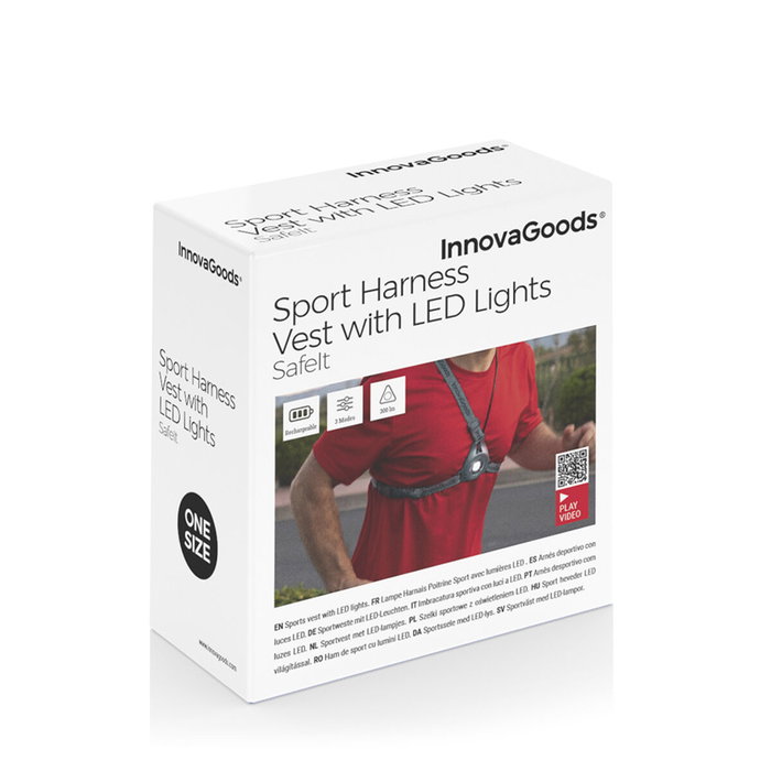 Harnais de Sport avec Lumières LED Safelt InnovaGoods Harnais de Sport avec Lumières LED Safelt InnovaGoods