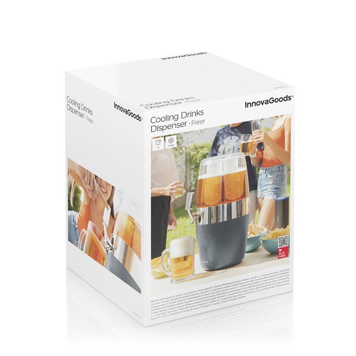 Innovagoods Dispensateur de boissons réfrigérant 4L Transparent Gris Argenté ABS/PP/PS Innovagoods Dispensateur de boissons réfrigérant 4L Transparent Gris Argenté ABS/PP/PS