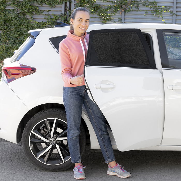 Parasol de Voiture en Maille UVlock InnovaGoods Pack de 2 unités Parasol de Voiture en Maille UVlock InnovaGoods Pack de 2 unités