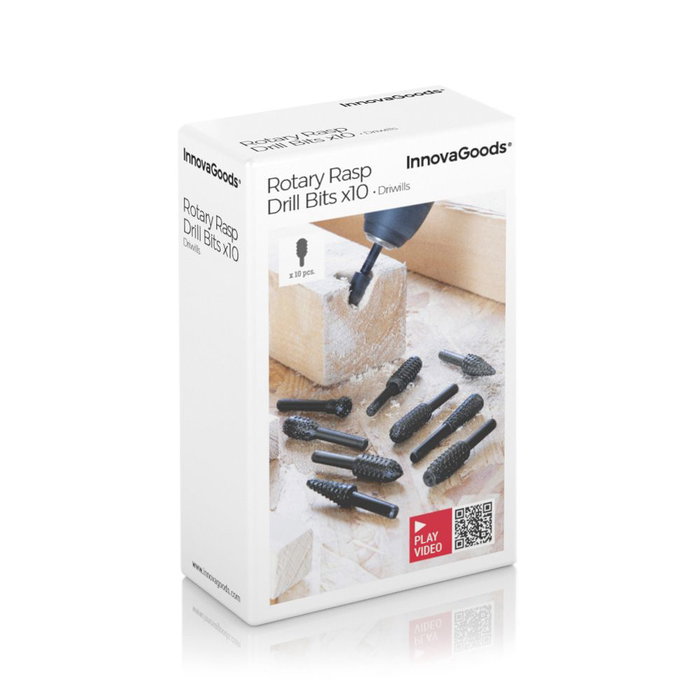 Kit de Perceuses de Fraisage pour le Forage Driwills InnovaGoods 10 Unités Kit de Perceuses de Fraisage pour le Forage Driwills InnovaGoods 10 Unités