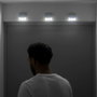 Innovagoods Lot de 2 Veilleuses LED avec Capteur de Mouvement, 3 LEDs, Fonctionne sur Piles 3xAAA (non incluses), Blanc