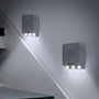 Innovagoods Lot de 2 Veilleuses LED avec Capteur de Mouvement, 3 LEDs, Fonctionne sur Piles 3xAAA (non incluses), Blanc