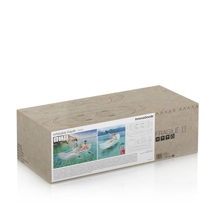 Kayak Gonflable Transparent avec Accessoires Paros InnovaGoods 312 cm 2 places Kayak Gonflable Transparent avec Accessoires Paros InnovaGoods 312 cm 2 places