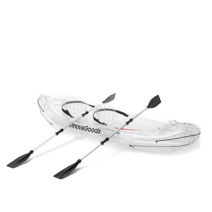 Kayak Gonflable Transparent avec Accessoires Paros InnovaGoods 312 cm 2 places Kayak Gonflable Transparent avec Accessoires Paros InnovaGoods 312 cm 2 places
