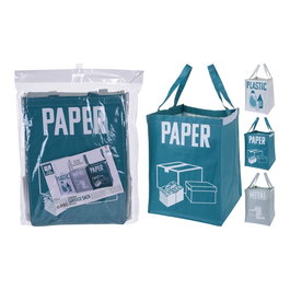 Set de 3 sacs poubelle réutilisables pour camping 30x30x39 cm