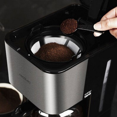 Cecotec Coffee 66 Heat Cafetière Goutte 1,5L Technologie ExtremeAroma Maintien au Chaud Acier Inoxydable