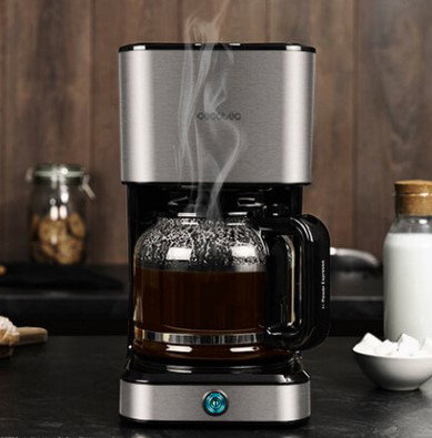 Cecotec Coffee 66 Heat Cafetière Goutte 1,5L Technologie ExtremeAroma Maintien au Chaud Acier Inoxydable