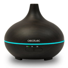 Cecotec Pure Aroma 150 Yin Humidificateur Ultrasonique 150ml, 7 Couleurs LED, Minuteur 3h, Silencieux, Design Bois