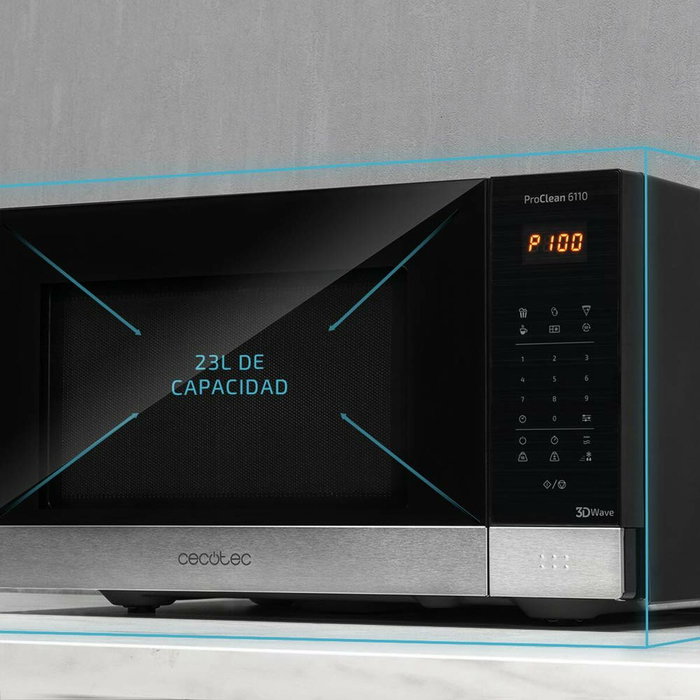 Cecotec ProClean 6110 Micro-ondes avec Gril 23 L 800W Cecotec ProClean 6110 Micro-ondes avec Gril 23 L 800W