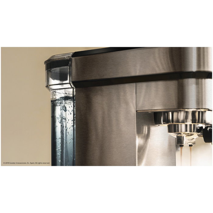 Cecotec 01584 Cafelizzia 790 Steel Pro Cafetière Expresso 20 bars Thermoblock Mousseur à lait Inox