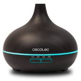 Cecotec Pure Aroma 300 Yin Humidificateur Ultrasonique avec Diffuseur d’Aromas 0.3 L Noir Bois