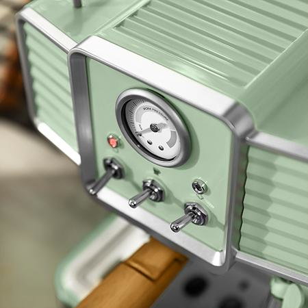 Cecotec Vintage Espresso 20 Tradizionale Cafetière Expresso avec pompe 20 bars 1350 W Vert clair