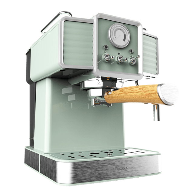 Cecotec Vintage Espresso 20 Tradizionale Cafetière Expresso avec pompe 20 bars 1350 W Vert clair