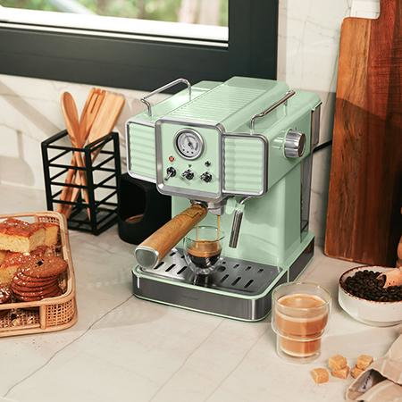 Cecotec Vintage Espresso 20 Tradizionale Cafetière Expresso avec pompe 20 bars 1350 W Vert clair