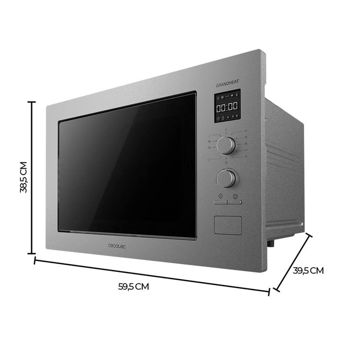 Cecotec GrandHeat 2550 Micro-ondes intégrable 25 L Argenté